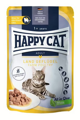 Happy Cat Meat in Sauce Aliment Humide Chat - Culinary Farm Poultry - Volaille fermière 85g
