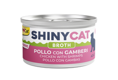 Gimcat Aliment Humide Chat ShinyCat Chicken with Shrimps 70g