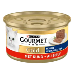 GOURMET® GOLD ALIMENT HUMIDE CHAT LES MOUSSELINES AU BOEUF 85 G