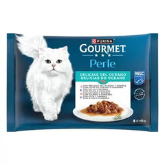 PURINA® GOURMET® Perle ALIMENT HUMIDE CHAT Délices Océaniques 4x85G