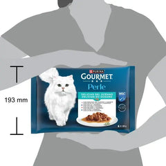 PURINA® GOURMET® Perle ALIMENT HUMIDE CHAT Délices Océaniques 4x85G