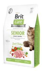 Brit Care Cat Aliment Sec pour Chat Grain-Free Senior Weight Control 2 kg