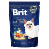 Brit Premium Aliment Sec pour Chat par Nature Cat. Saumon adulte 1,5 kg