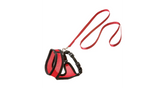 HARNESS WITH LEASH HARMS RED & BLACK