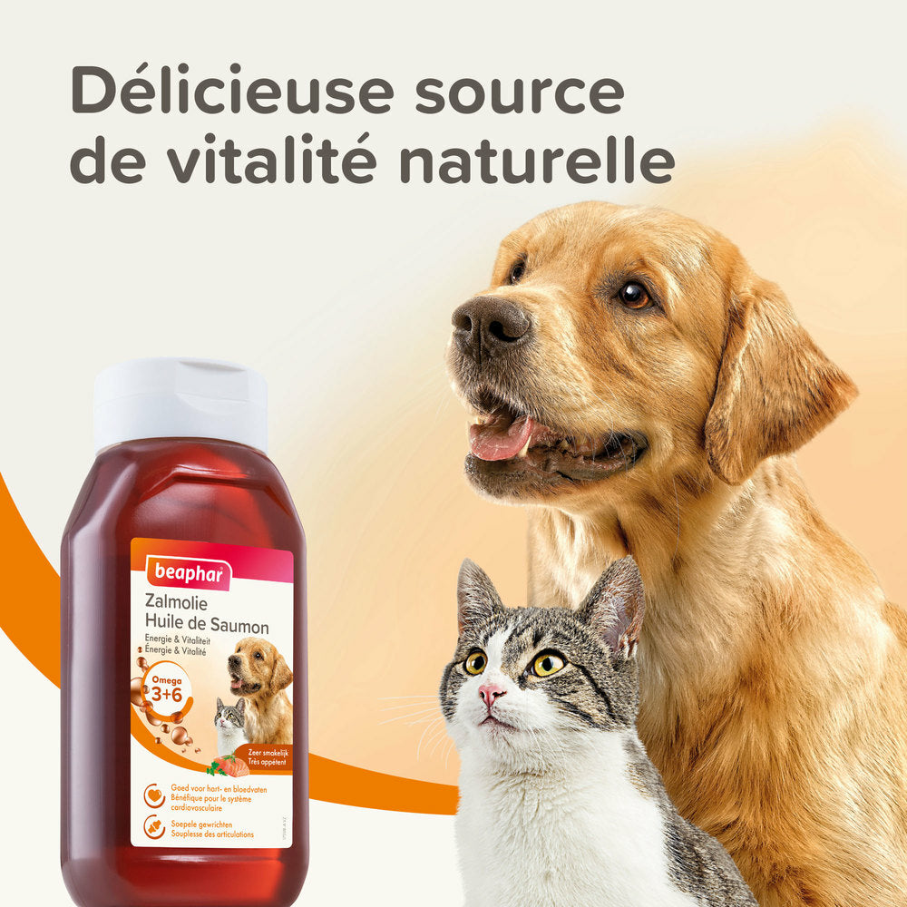 Huile de saumon Supplément pour chien et chat 430 ml