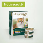 Ultra Premium Direct Boîtes d'émincés en sauce Aliment Humide Chat sans céréales - Au Poulet et au Veau 85 G