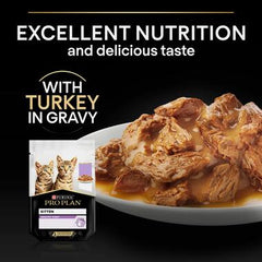 Pro Plan Kitten, Aliment Humide Chat, dinde en sauce (85Gx10)