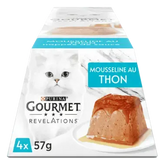 GOURMET® REVELATIONS® au Thon Aliment Humide Chat - Les Mousselines nappées de Sauce (4x57g)