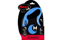 Flexi Laisse à enrouleur Classic Sangle Bleu