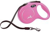 Flexi Laisse rétractable à enrouleur Classic Sangle Rose
