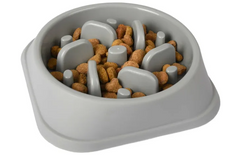 Flamingo Gamelle pour la nourriture Slow feeder Bobo Rond Gris 500ml