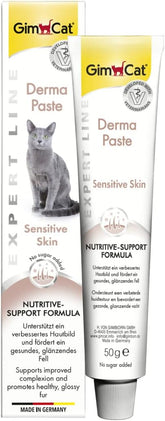 GimCat Derma Supplément pour Chat - Sensitive Skin - Pâte pour chat 50g