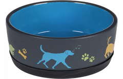 Gamelle en céramique Cori Rond Gris foncé & Bleu 500 ML