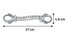 Flamingo Jouet pour Chien Kush Cordon Duo tennis avec 2 noeuds Brun