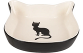 Flamingo Gamelle pour la nourriture et l'eau Nala Noir & Blanc 220 ML