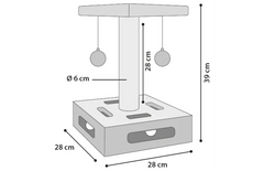 Arbre à chat Cya 1 Turquoise & Gris