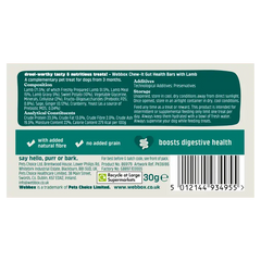 Webbox Chew-It Gut Health Bar Lamb Dog Treat 30g