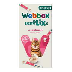 Webbox Lick-e-Lix Salmon Cat Treats (5x15g)