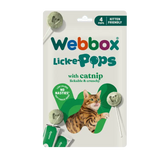 Webbox Lick-e-Pops friandises pour chat au Catnip 4 pcs