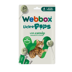 Webbox Lick-e-Pops friandises pour chat au Catnip 4 pcs