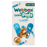 Webbox Lick-e-Puds avec friandises pour chats à la vanille (5x15g)