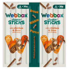 Webbox Tasty Sticks Chicken & Liver Cat Treats 30g (6pcs)