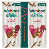 Webbox Tasty Sticks Beef & Rabbit Cat Treats 30g (6pcs)