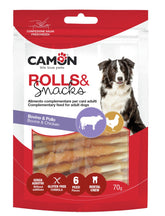 Camon Rouleaux de peau de vache au poulet 70g (6pcs)
