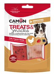 Popsicles au poulet aux saveurs de fraise et de myrtille 110g