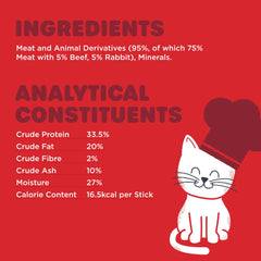 Webbox Tasty Sticks Beef & Rabbit Cat Treats 30g (6pcs)