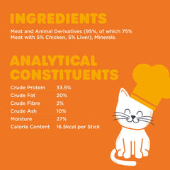 Webbox Tasty Sticks Chicken & Liver Cat Treats 30g (6pcs)