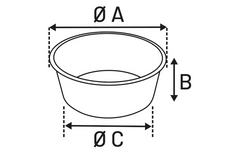 Gamelle en céramique Cori Rond Gris foncé & Bleu 500 ML