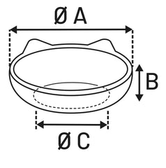 Gamelle en céramique Kubo Noir & Blanc 180 ML