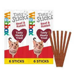 Webbox Tasty Sticks Beef & Rabbit Cat Treats 30g (6pcs)