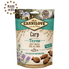 Carnilove Snack Carpe mi-humide au thym 200 G
