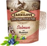 Carnilove Aliment Humide Chien pâté Saumon aux Myrtilles pour chiots 300 G