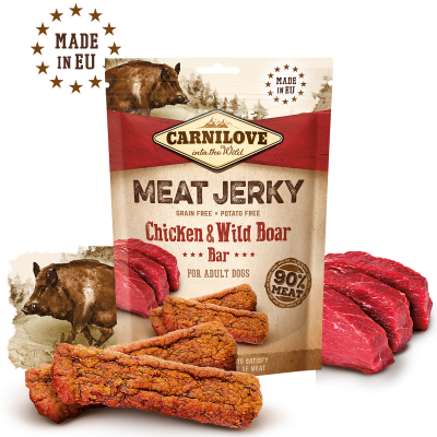 Carnilove Meat Jerky Chicken &amp; Wild Boar Bar 100 G