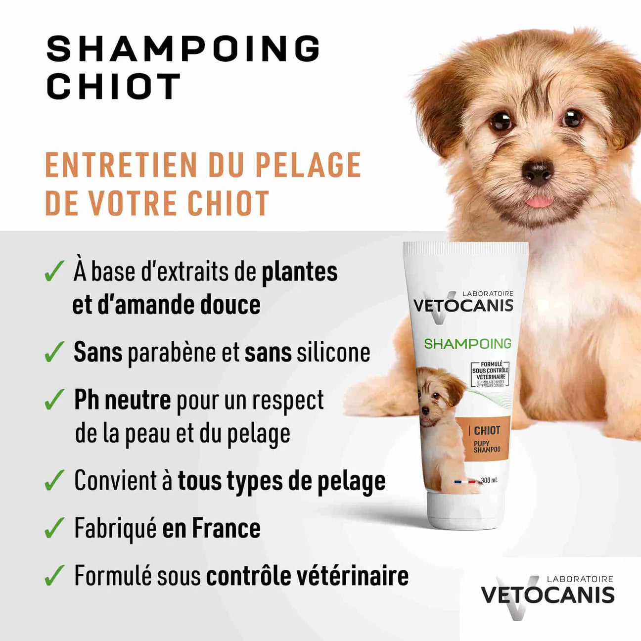 Puppy Shampoo, Sweet Almond Extract. 300ml