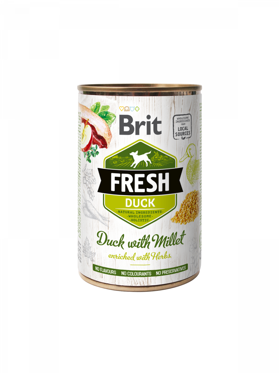 Brit Aliment Humide Chien Fresh Duck with Millet 400 G