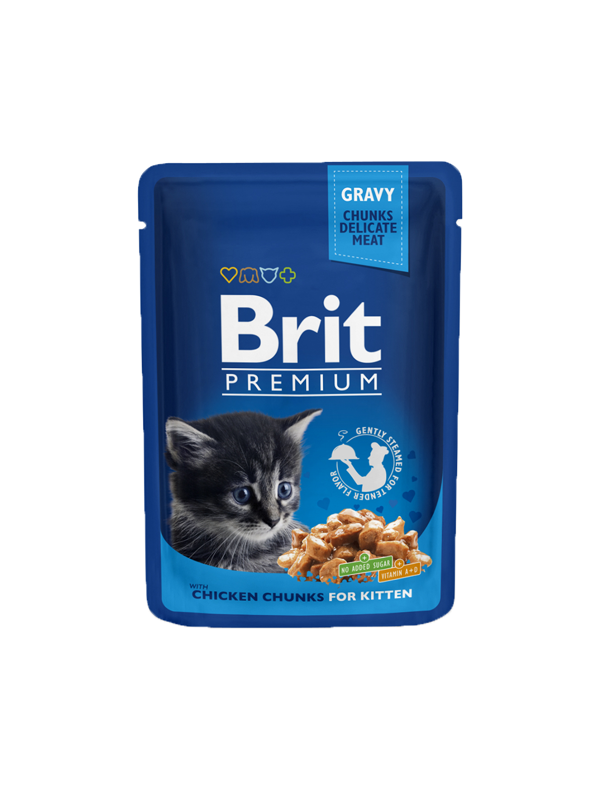 Brit Premium Cat Pouches Chicken Chunks for Kitten 100 G