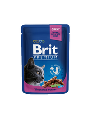 Brit Premium Cat Pouches with Chicken & Turkey 100 G