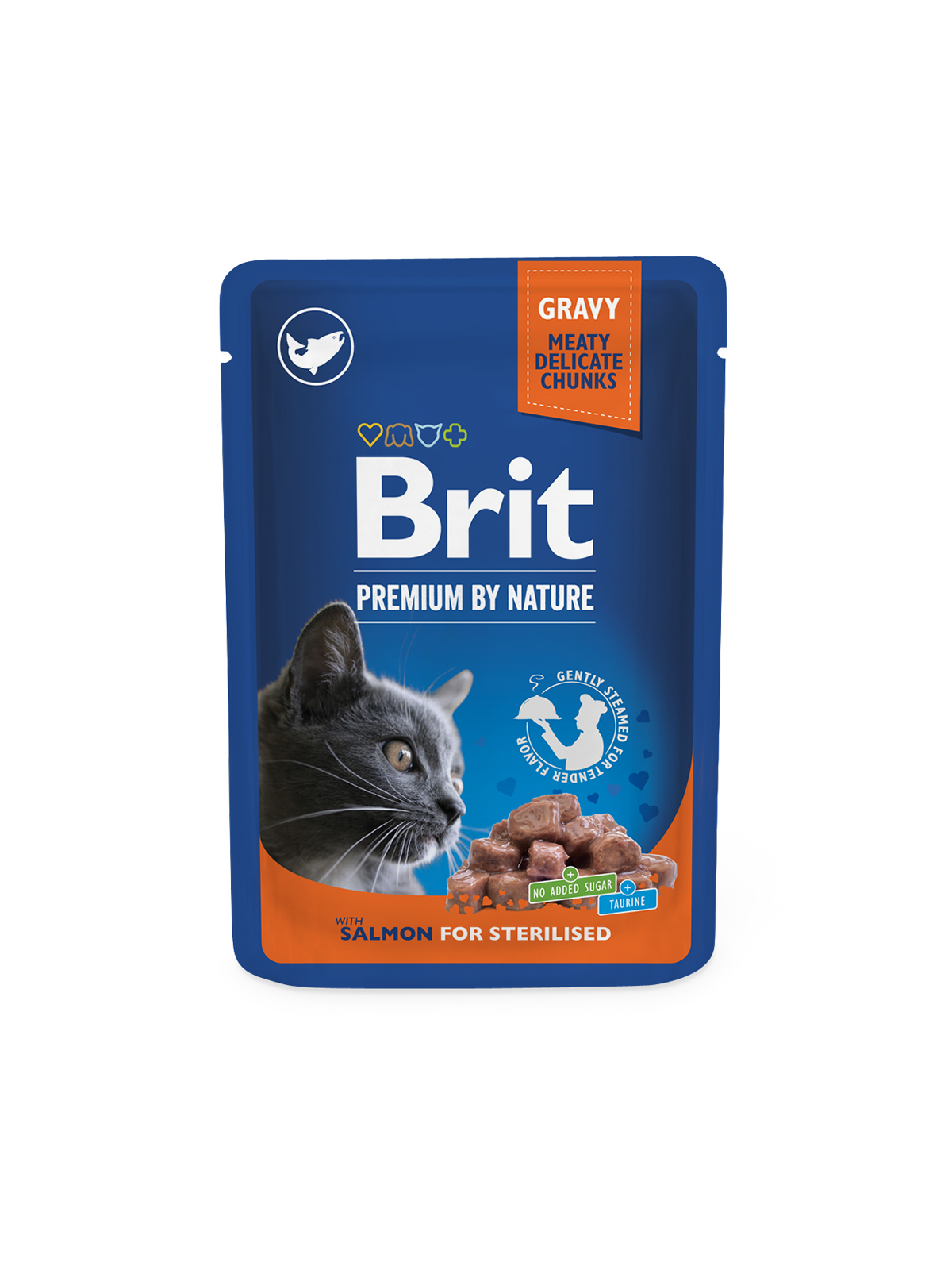 Brit Chunks in Gravy with Salmon for Sterilised Cats 100 G