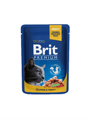 Brit Premium Cat Aliment Humide Chat Pouches with Salmon & Trout 100g