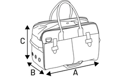 Flamingo Sac de transport Boston Brun foncé