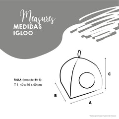 YAGU IGLOO CINZA T-1 40 x 40 x 40 CM