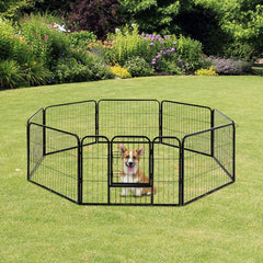 Parc enclos pour chiens modulable – 8 panneaux 60×80 cm