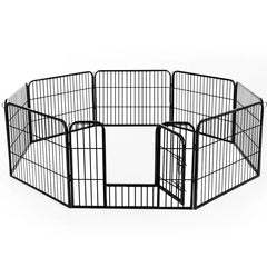 Parc enclos pour chiens modulable – 8 panneaux 60×80 cm