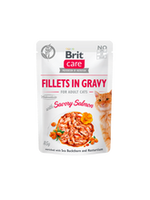 Brit Care Cat Aliment Humide Chat Pouch SAVORY SALMON 85 G