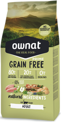 Ownat Aliment Sec pour Chat Grain Free Prime Adult 3 Kg