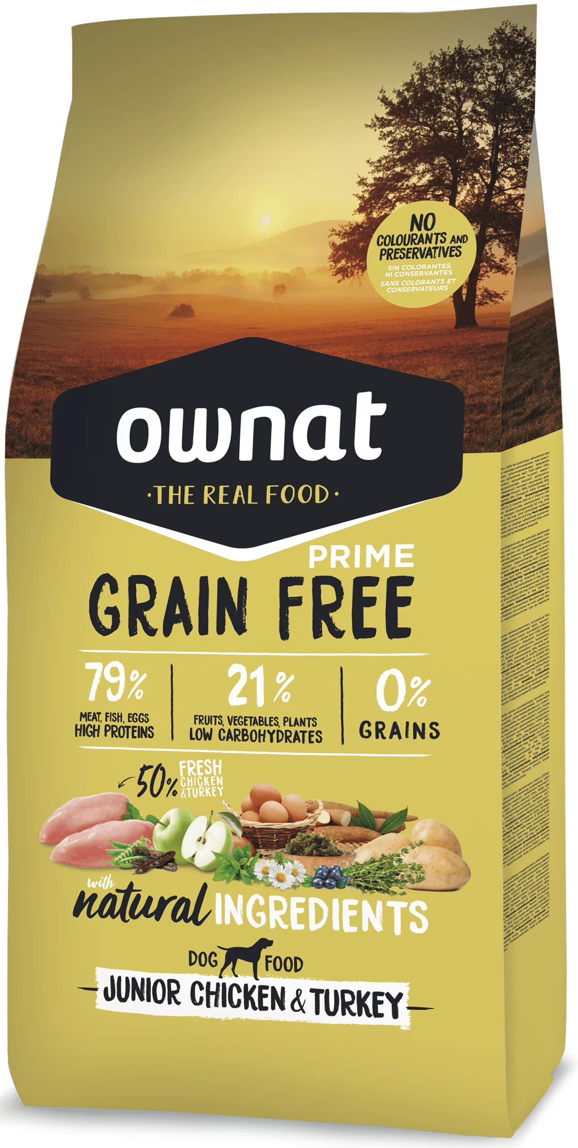 Ownat Grain Free Prime Aliment Sec Chien Junior Poulet & Dinde 12 Kg